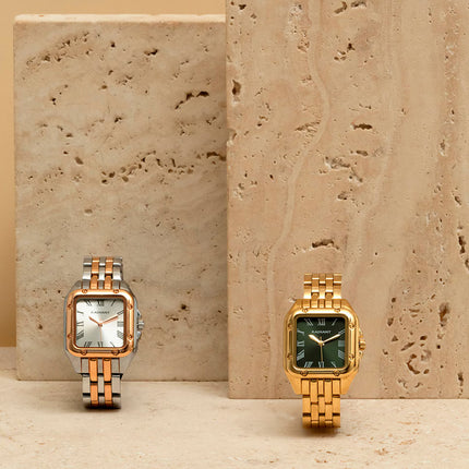 Relógio Bahamas Ra618204 de Aço e Bracelete Bicolor em Ouro Rosa