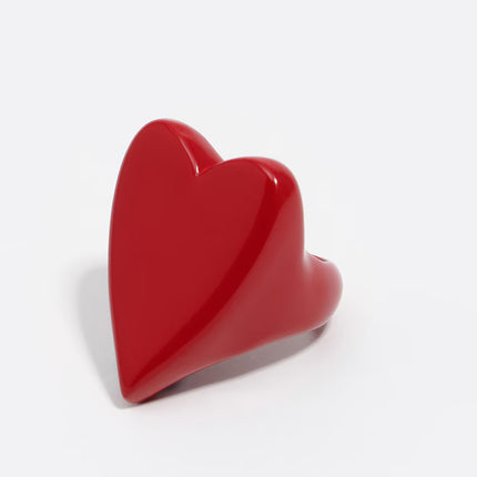 Anel Coração Vermelho