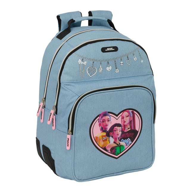 Mochila Dupla com Rebordos Adaptável a Trolley K-Pop Demon Hunters - Azul Ganga