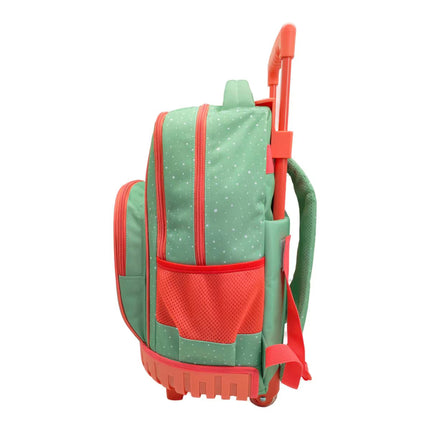 Conjunto Compacto 3 Peças Trolley Basico mais Lancheira e Estojo Cilindrico Snoopy CyP Brands - Verde Multicolor