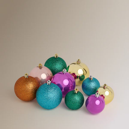 Conjunto de 24 Bolas Lisas com Bolsa - Multicolor