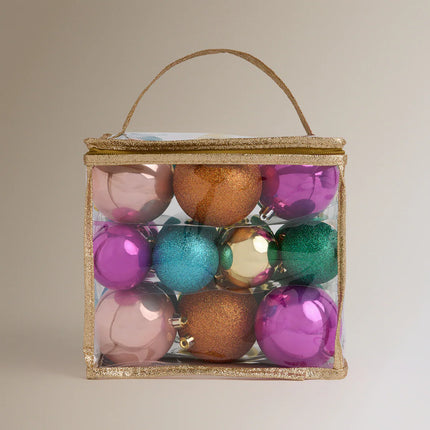 Conjunto de 24 Bolas Lisas com Bolsa - Multicolor