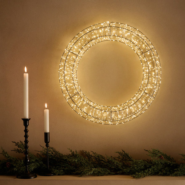 Coroa Decorativa para Exterior com 1200 Luzes LED