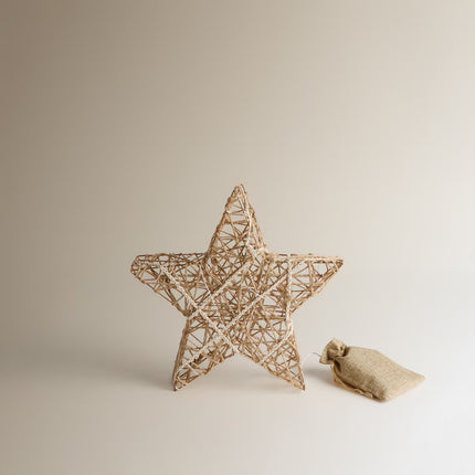 Figura Estrela de Fibra com 20 Luzes LED Natal