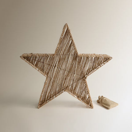 Figura Estrela de Fibra com 60 Luzes LED Natal