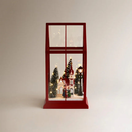 Figura Estufa de Cristal com 20 Luzes LED Natal