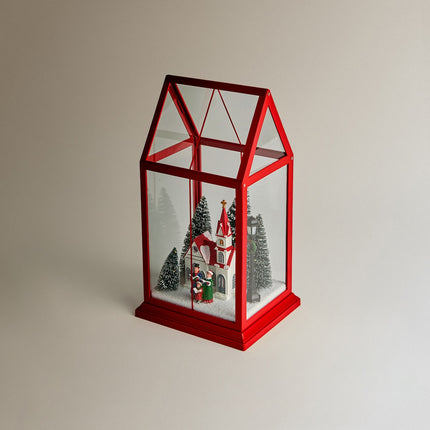 Figura Estufa de Cristal com 20 Luzes LED Natal