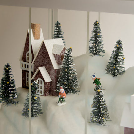 Figura Estufa de Cristal com 47 Luzes LED Natal
