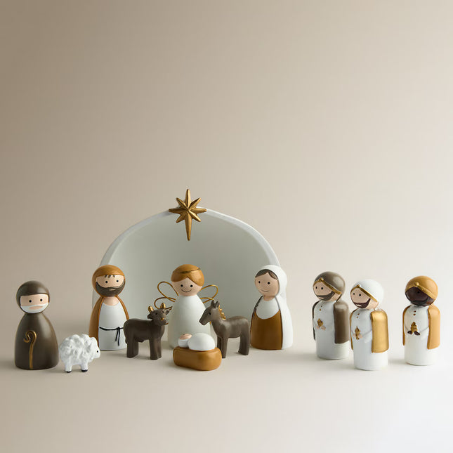 Conjunto de Figuras Infantis Presépio Natal