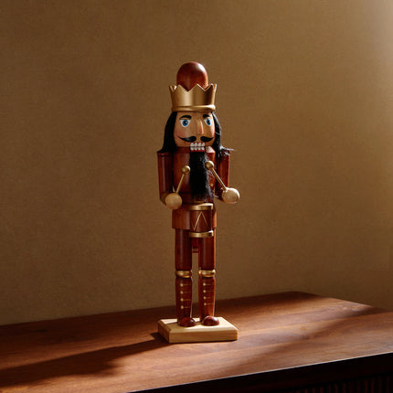 Figura Quebra-Nozes com Tambor - Cru