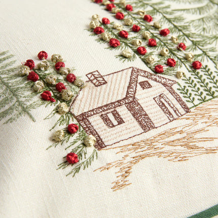 Almofada Decorativa Retangular com Bordado Acey